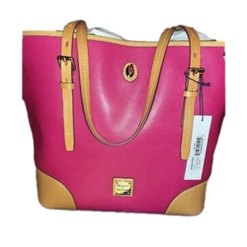 Dooney & Bourke Saffiano Fuscia Dover Tote - Hot Pink‎ purse new!!!